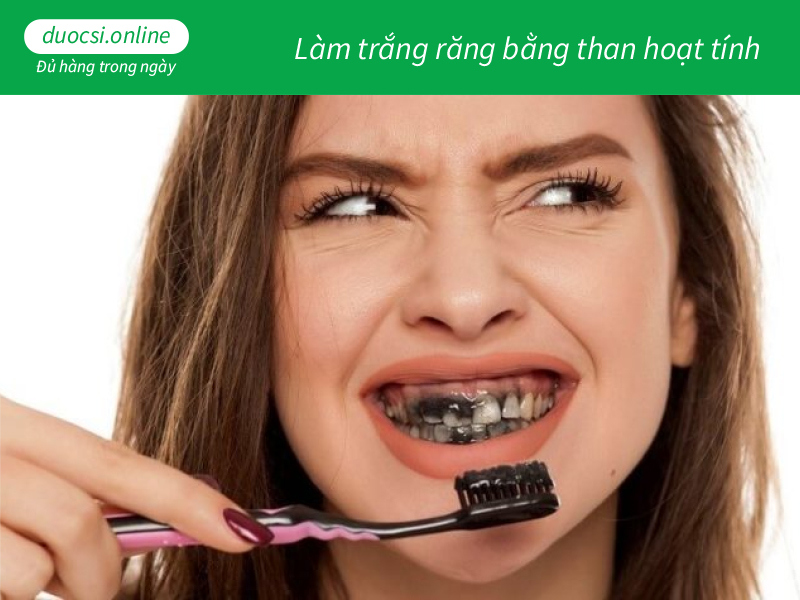 Làm trắng răng bằng than hoạt tính