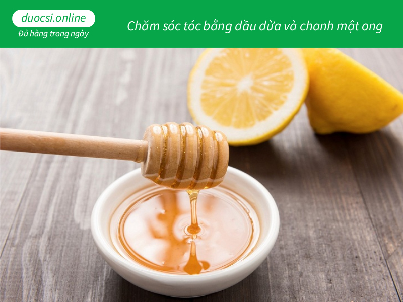 Chăm sóc tóc bằng dầu dừa và chanh mật ong