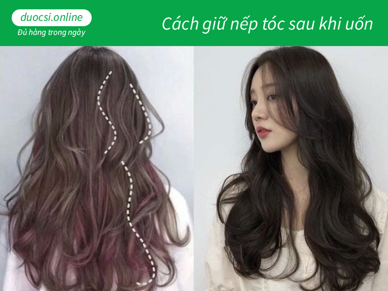 Cách giữ nếp tóc sau khi uốn