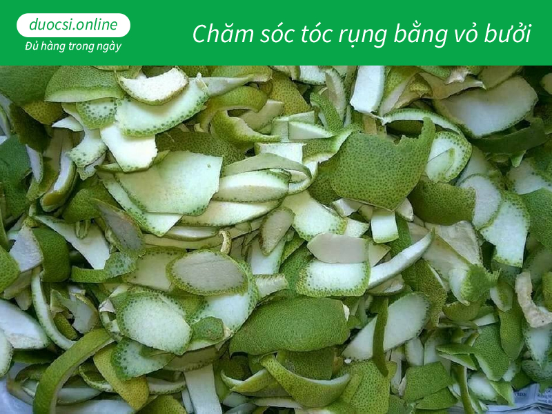 Chăm sóc tóc rụng bằng vỏ bưởi