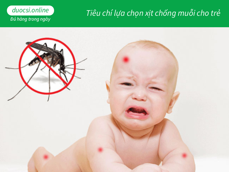 Tiêu chí lựa chọn xịt chống muỗi cho trẻ