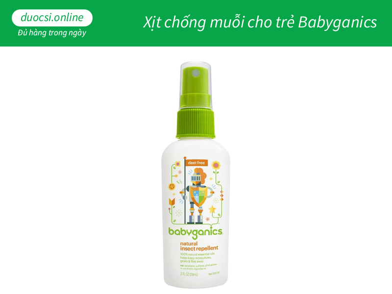 Xịt chống muỗi cho trẻ Babyganics