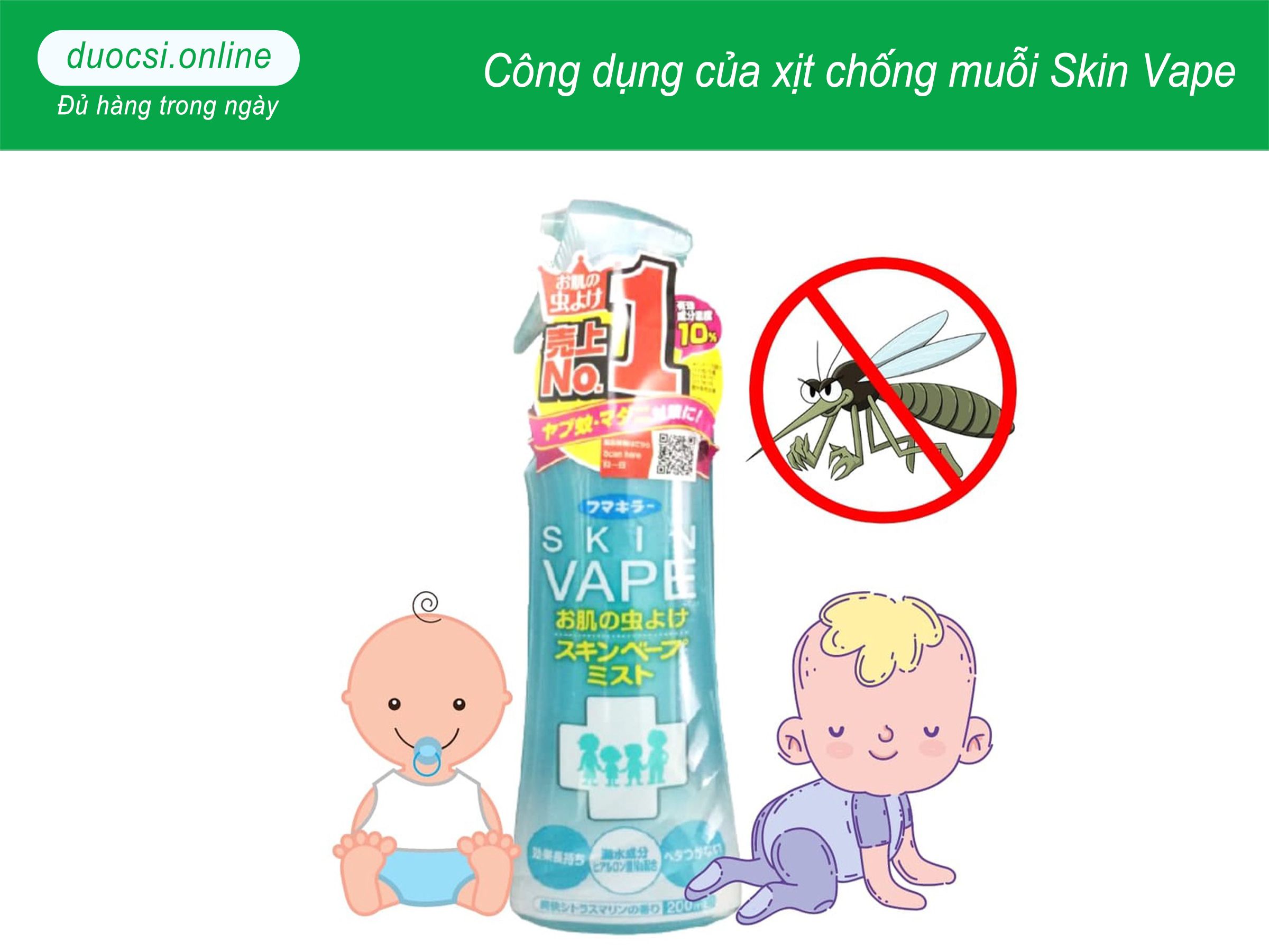 Công dụng của xịt chống muỗi Skin Vape