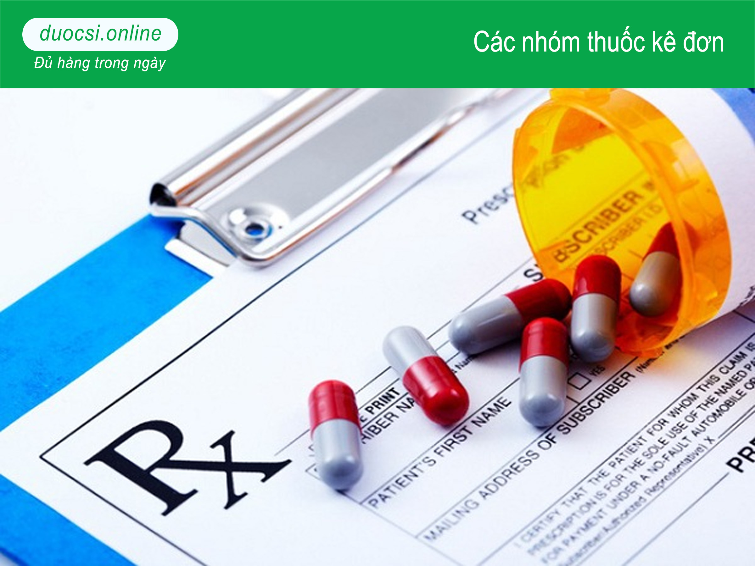 Các nhóm thuốc kê đơn